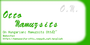 otto mamuzsits business card